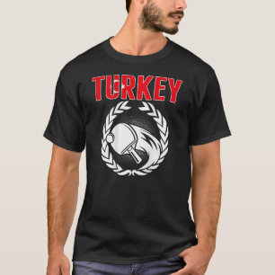 Türkei Ping Pong Stolz Türkische Tischtennis-Unte T-Shirt