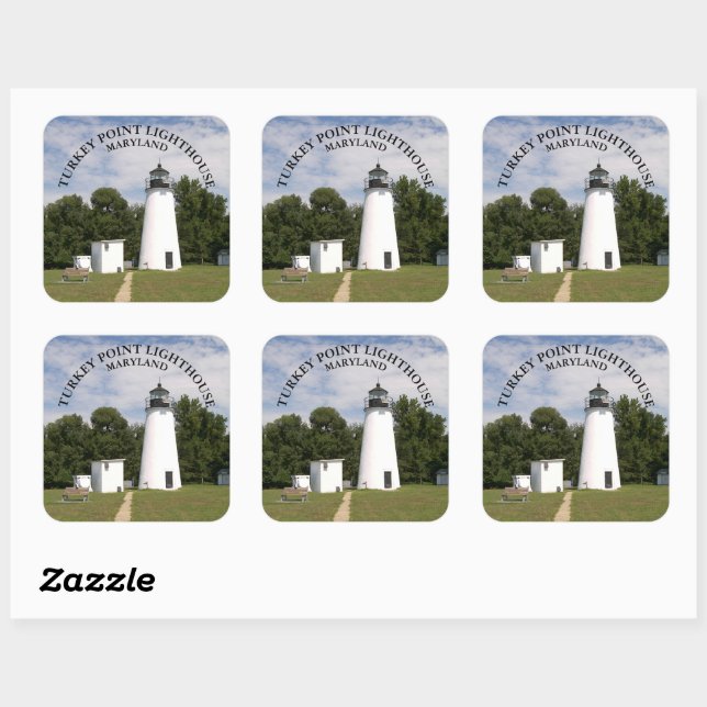 Türkei Point Leuchtturm, Maryland Large Stickers (Blatt)