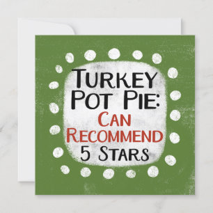 Türkei Pot Pie Review 5 Sterne Grußkarte Karte