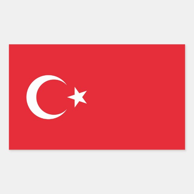 TÜRKEI RECHTECKIGER AUFKLEBER (Vorderseite)