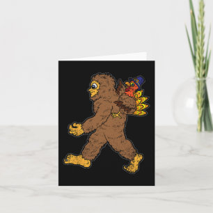Türkei Reiten Bigfoot Erntedank Day Funny Sasqu Karte