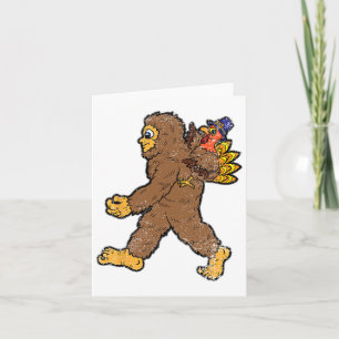 Türkei Reiten Bigfoot Erntedank Day Funny Sasqu Karte