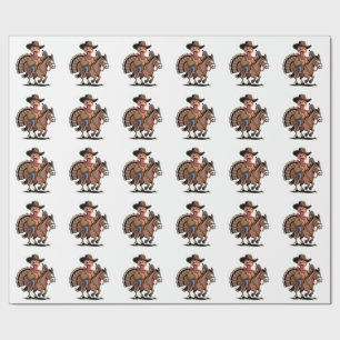 Türkei Reiten eines Pferdes Cowboy Türkei Erntedan Geschenkpapier