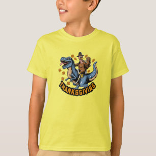 Türkei Riding a Tyrannosaurus T-rex T-Shirt