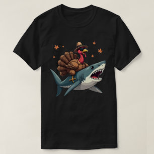 Türkei Riding Shark Funny Erntedank T-Shirt