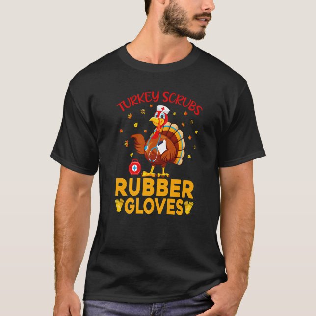 Türkei Rubber Gloves Erntedank Scrub Top (Vorderseite)