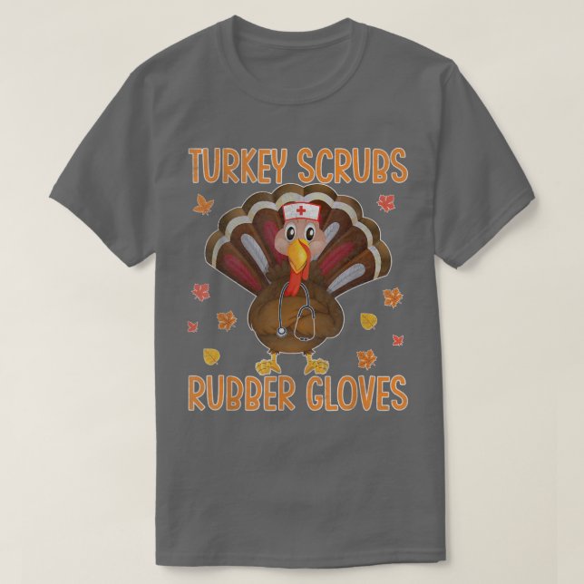 Türkei Rubber Gloves Erntedank Scrub Top (Design vorne)
