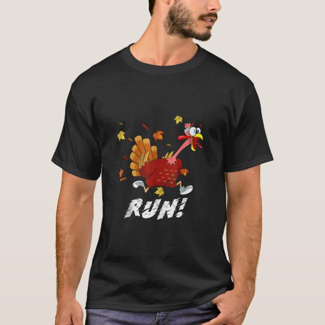 Türkei Run Costume Running Türkei Trot Funny Danke T-Shirt (Vorderseite)