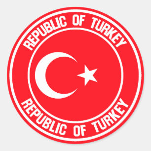 Türkei-Runde Runder Aufkleber