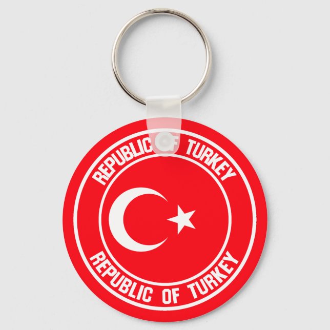 Türkei-Runde Schlüsselanhänger (Vorderseite)