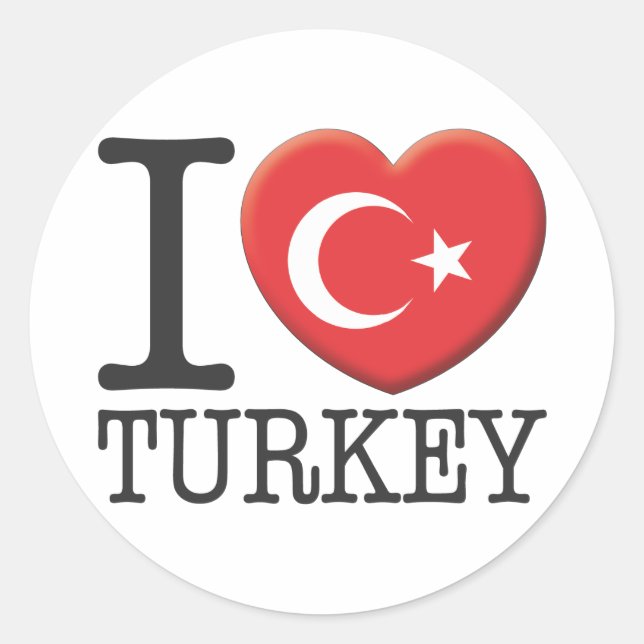 Türkei Runder Aufkleber (Vorderseite)