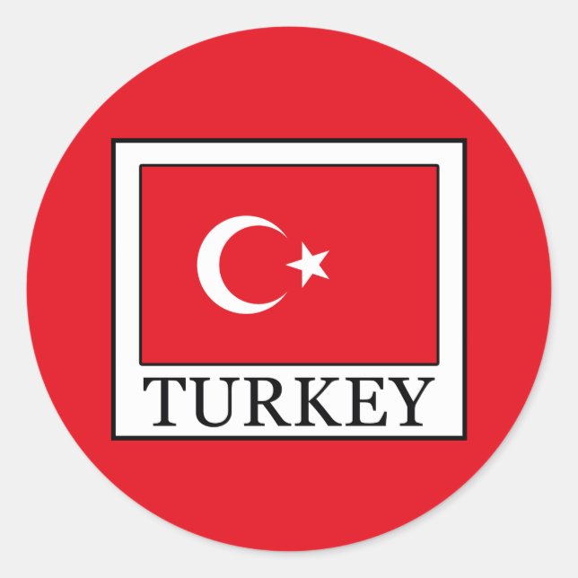 Türkei Runder Aufkleber (Vorderseite)