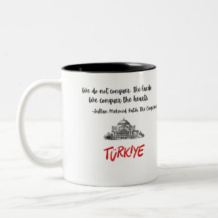 Türkei Souvenir Sultan Mehmet Fatih Zitat Zweifarbige Tasse