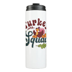 Türkei Squad Funny Erntedank Day Run Pilgrim Gi Thermosbecher