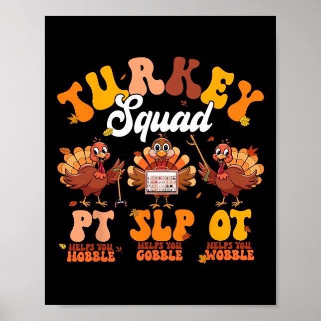 Türkei Squad Ot PT Slp Berufliche Therapie Dank Poster (Vorne)