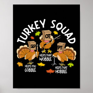 Türkei Squad Slp Ot PT Therapieteam Fall Thanksgiv Poster