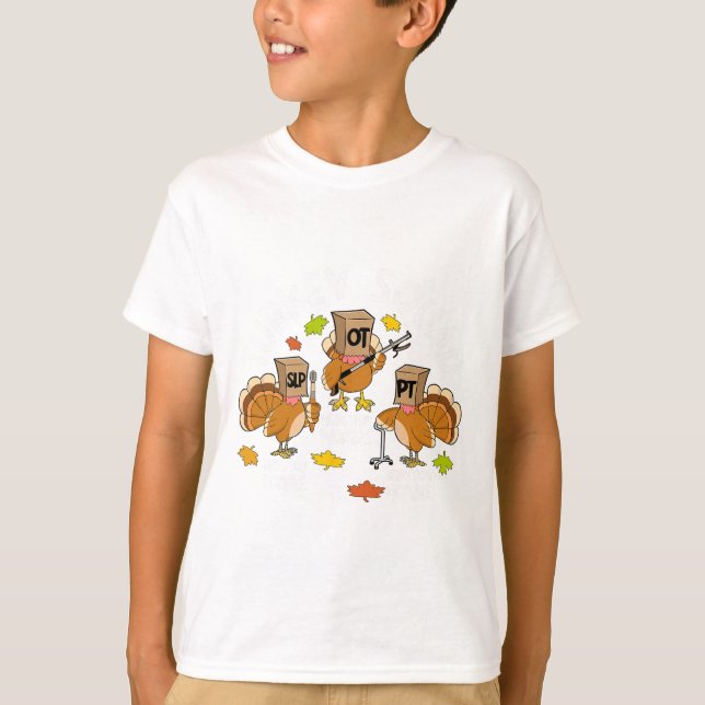 Türkei Squad Slp Ot PT Therapieteam Fall Thanksgiv T-Shirt (Vorderseite)
