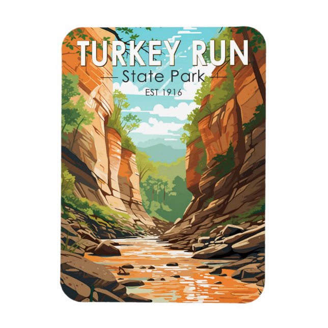 Türkei Staat Park Indiana Reisen Vintag Magnet (Vertikal)