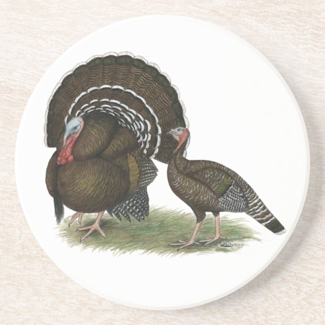 Türkei Standard Bronze Sandstein Untersetzer (Vorne)