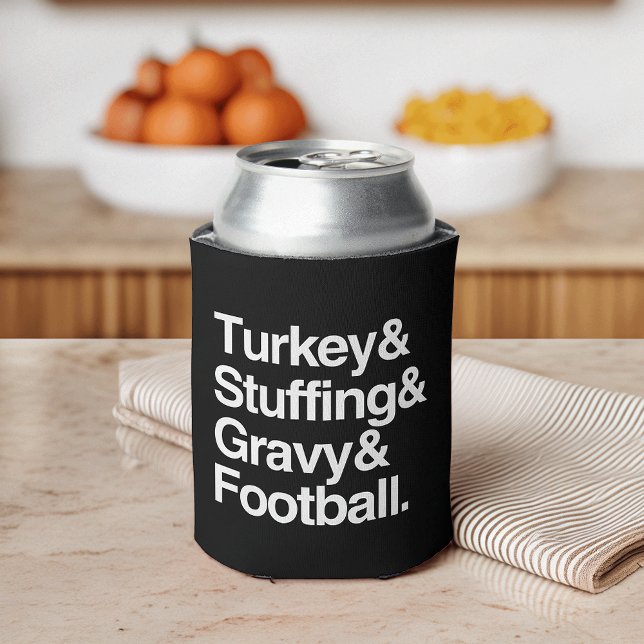 Türkei & Stuffing & Gravy & Football Erntedank Dosenkühler (Von Creator hochgeladen)