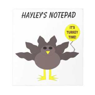 Türkei Time Erntedank Anpassbares Notebook Notizblock