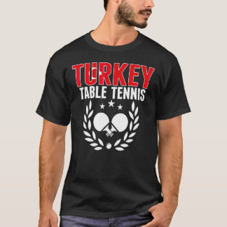 Türkei Tischtennis Türkisches Ping Pong Team Unter T-Shirt