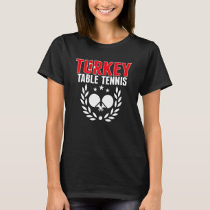 Türkei Tischtennis Türkisches Ping Pong Team Unter T-Shirt