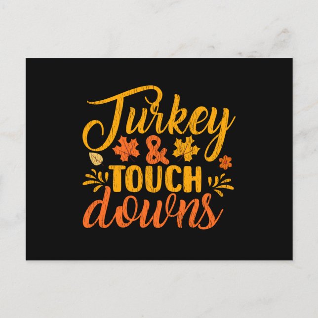 Türkei Touch Downing Erntedank Family Football Postkarte (Vorderseite)