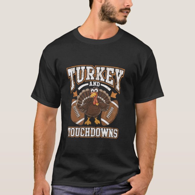 Türkei Touchdowns Fußball Erntedank T Shirt (Vorderseite)
