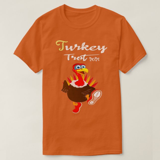 Türkei Trot 2021 Witziger Erntedank Running T-Shirt (Design vorne)