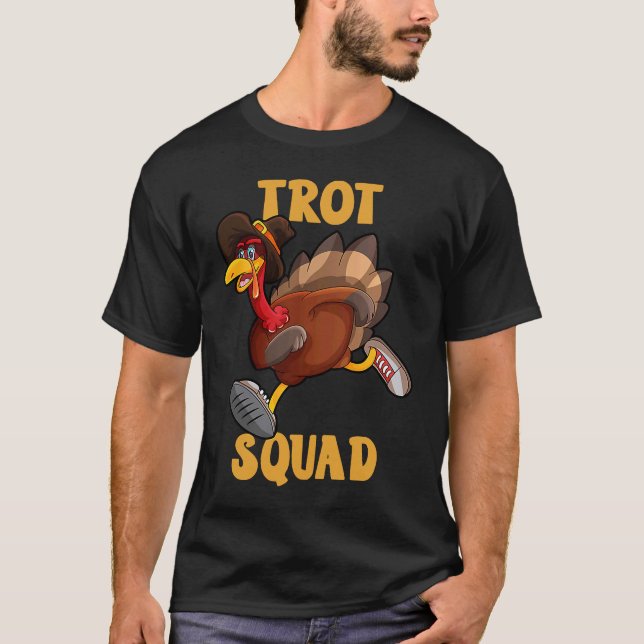 Türkei Trot Squad Erntedank Day 5K Run Pilgrim T-Shirt (Vorderseite)