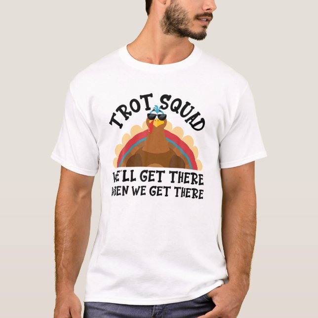 Türkei Trot Squad Funny Erntedank Running Costu T-Shirt (Vorderseite)