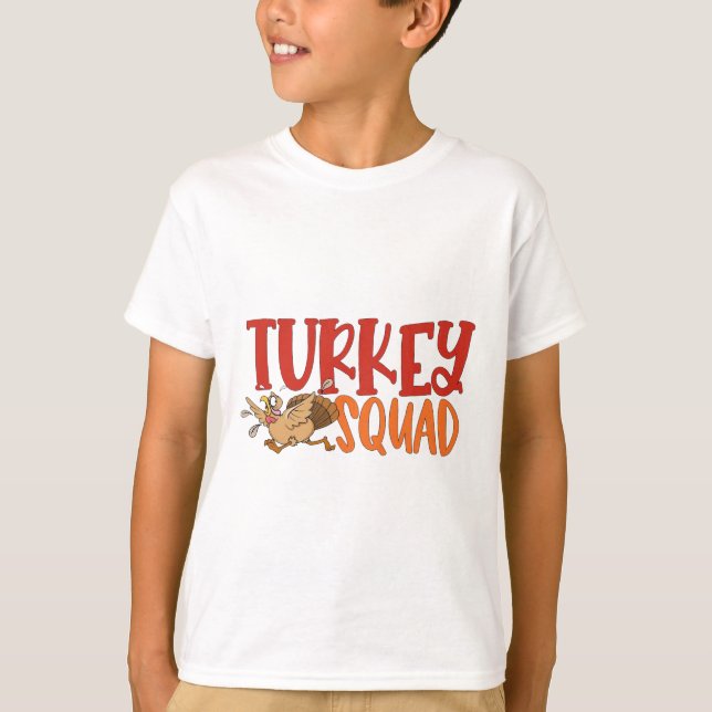 Türkei Trot Squad Funny Erntedank Running Match T-Shirt (Vorderseite)