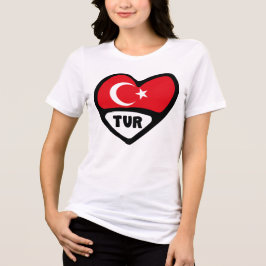 Türkei TUR Ländercode Tri-Blend Shirt