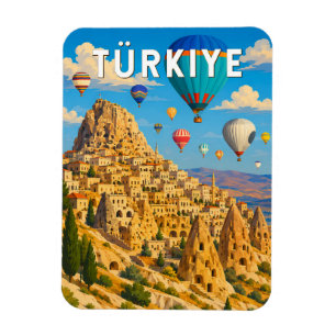 Türkei Türkei Illustration Reise Kunst Vintage Magnet