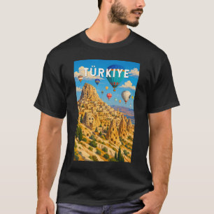 Türkei Türkei Illustration Reise Kunst Vintage T-Shirt