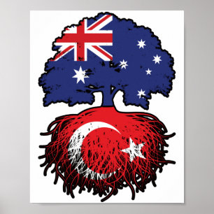 Türkei Türkisch Australien Tree Roots Poster