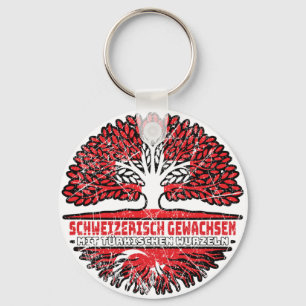Türkei Türkisch Schweizer Schweiz Baum Wurzel Flag Schlüsselanhänger