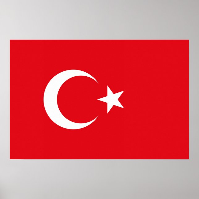 Türkei - Türkische Flagge Poster (Vorne)