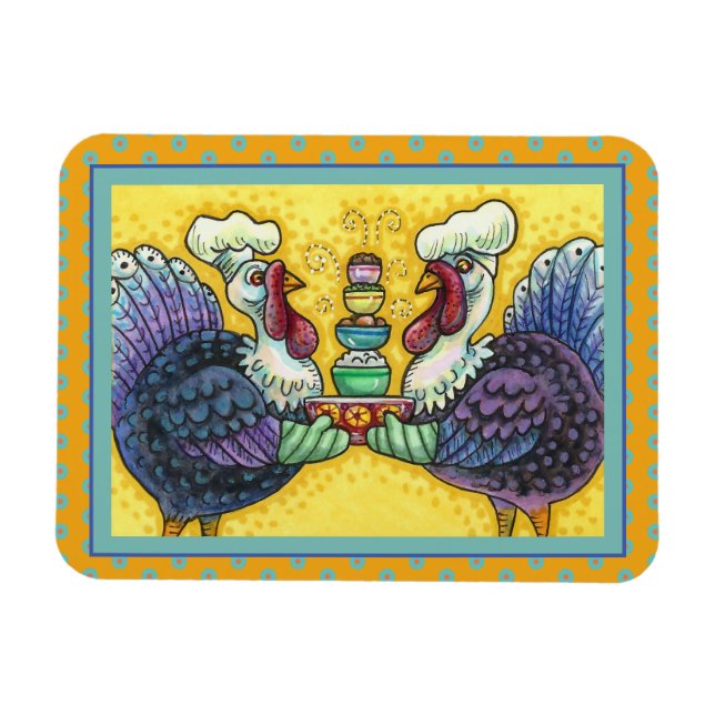 TÜRKEI UND ALLE FIXINE, FUNNY ERNTEDANK VRDS MAGNET (Horizontal)