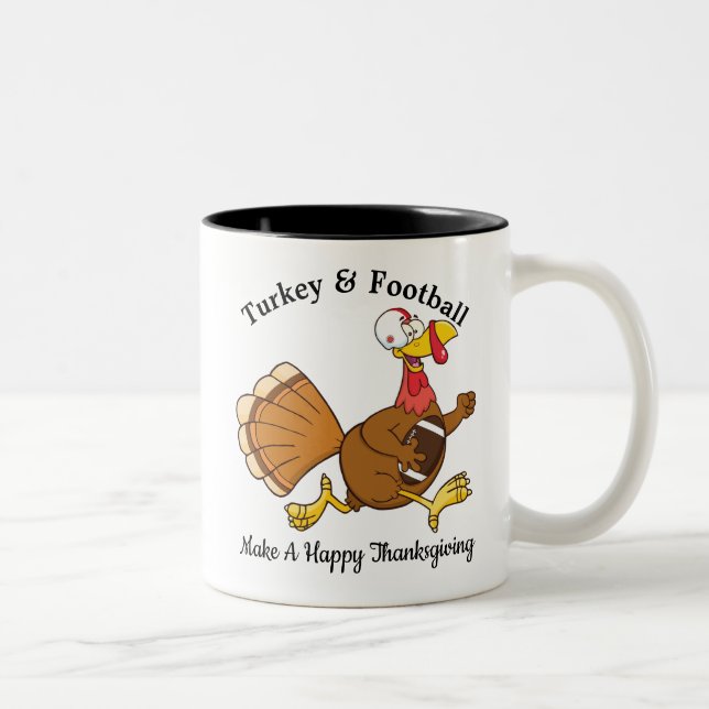 Türkei und Fußball Zweifarbige Tasse (Rechts)