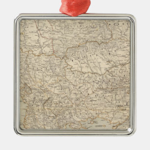 Türkei- und Griechenland-Atlas-Karte Ornament Aus Metall
