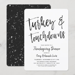 Türkei und Touchdown Erntedank Party Einladung