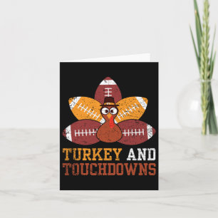 Türkei und Touchdowns Erntedank Football Kids T Karte