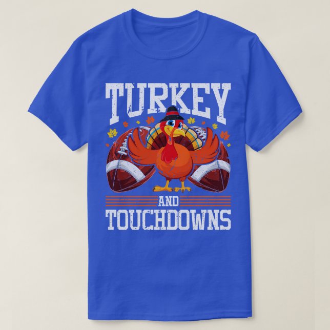 Türkei und Touchdowns-Erntedank T-Shirt (Design vorne)