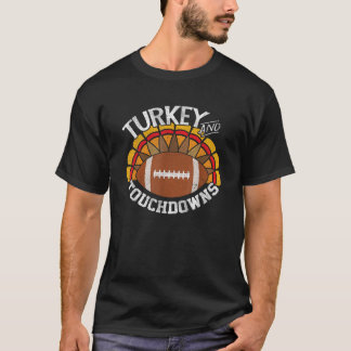 Türkei und Touchdowns Funny Erntedank Football T-Shirt