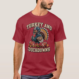 Türkei und Touchdowns Funny Football T - Shirt