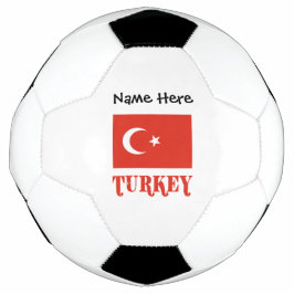 Türkei und türkische Flagge mit Ihrem Namen Fußbal Fußball