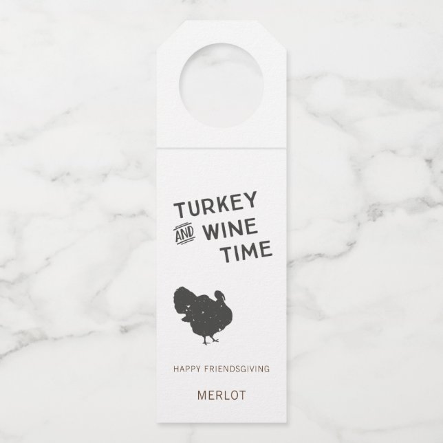 Türkei und Weinzeit | ERNTEDANK | Freundschaften Flaschenanhänger (Vorderseite)