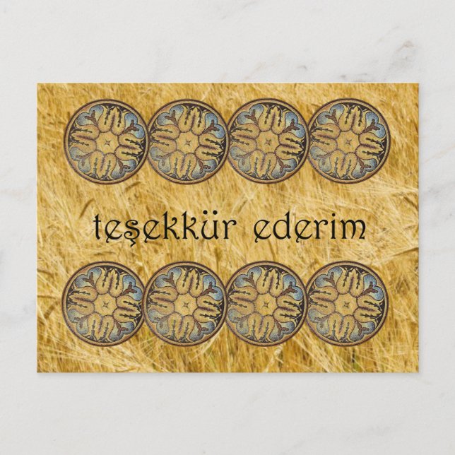 TÜRKEI - Vielen Dank Postkarte (Vorderseite)